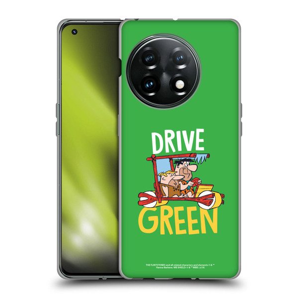 The Flintstones Graphics Drive Green Soft Gel Case for OnePlus 11 5G