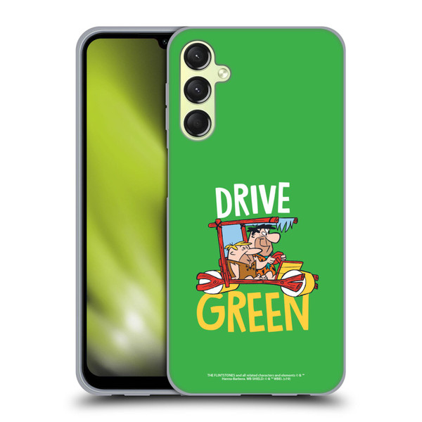The Flintstones Graphics Drive Green Soft Gel Case for Samsung Galaxy A24 4G / Galaxy M34 5G