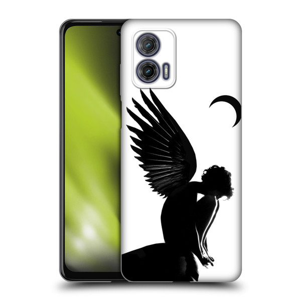 LouiJoverArt Black And White Angel Soft Gel Case for Motorola Moto G73 5G