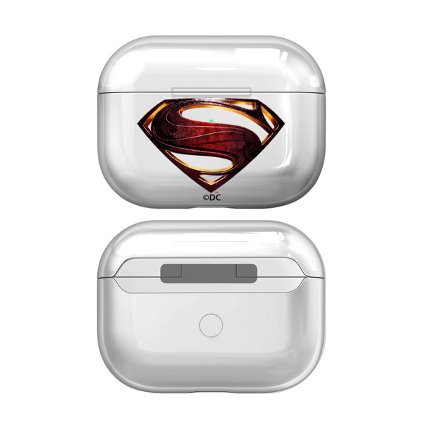 Justice League Movie Logos Superman Clear Hard Crystal Cover Case for Apple AirPods Pro 2 Charging Case