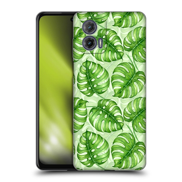 Katerina Kirilova Fruits & Foliage Patterns Monstera Soft Gel Case for Motorola Moto G73 5G