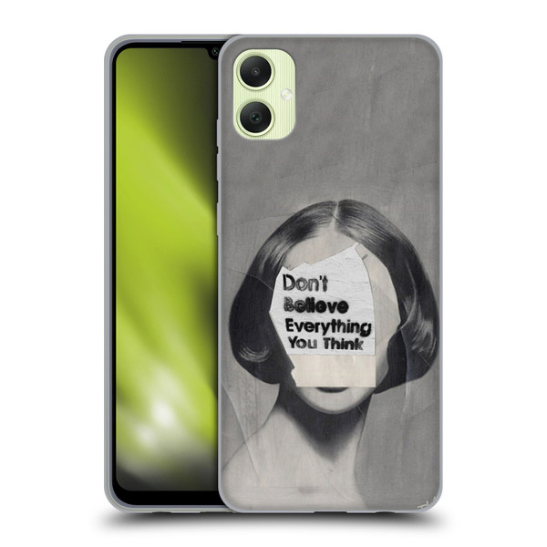 LouiJoverArt Black And White Think Soft Gel Case for Samsung Galaxy A05