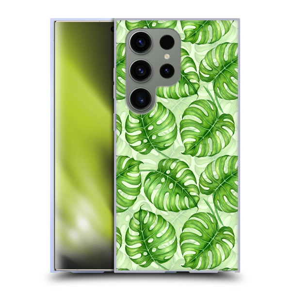 Katerina Kirilova Fruits & Foliage Patterns Monstera Soft Gel Case for Samsung Galaxy S24 Ultra 5G