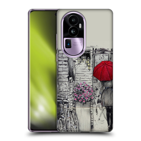 LouiJoverArt Red Ink Amsterdam Walk Soft Gel Case for OPPO Reno10 Pro+