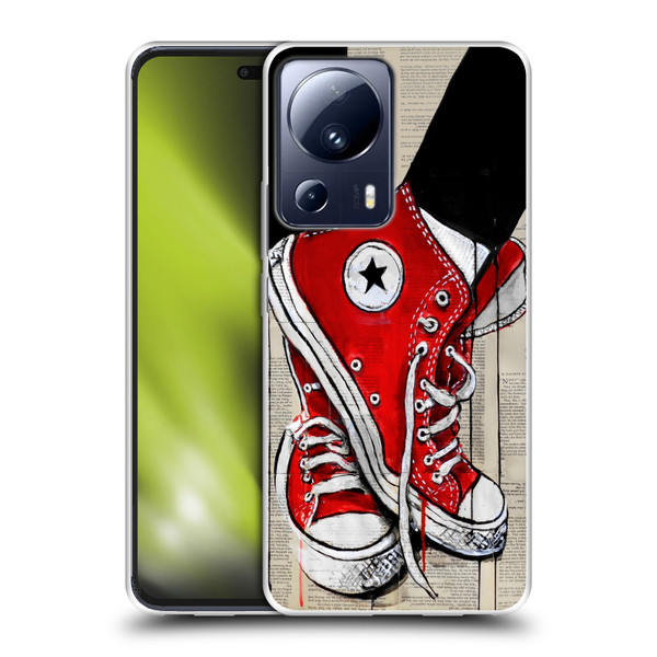 LouiJoverArt Red Ink Shoes Soft Gel Case for Xiaomi 13 Lite 5G
