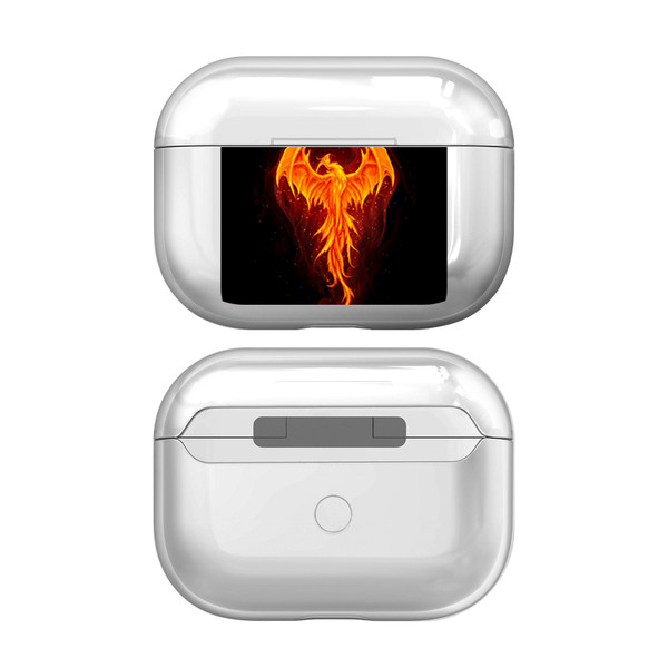 Christos Karapanos Art Mix Dragon Phoenix Clear Hard Crystal Cover Case for Apple AirPods Pro 2 Charging Case
