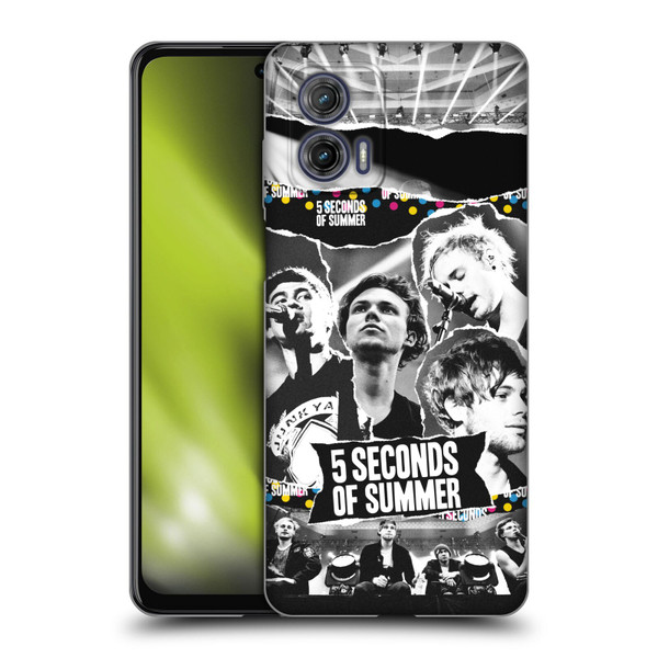 5 Seconds of Summer Posters Torn Papers 1 Soft Gel Case for Motorola Moto G73 5G