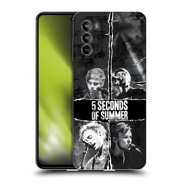5 Seconds of Summer Posters Torn Papers 2 Soft Gel Case for Motorola Moto G82 5G