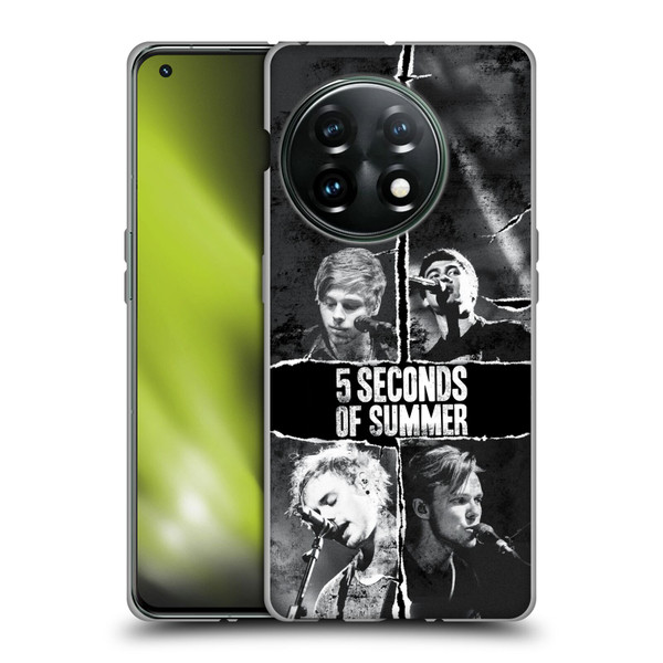5 Seconds of Summer Posters Torn Papers 2 Soft Gel Case for OnePlus 11 5G