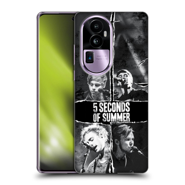 5 Seconds of Summer Posters Torn Papers 2 Soft Gel Case for OPPO Reno10 Pro+