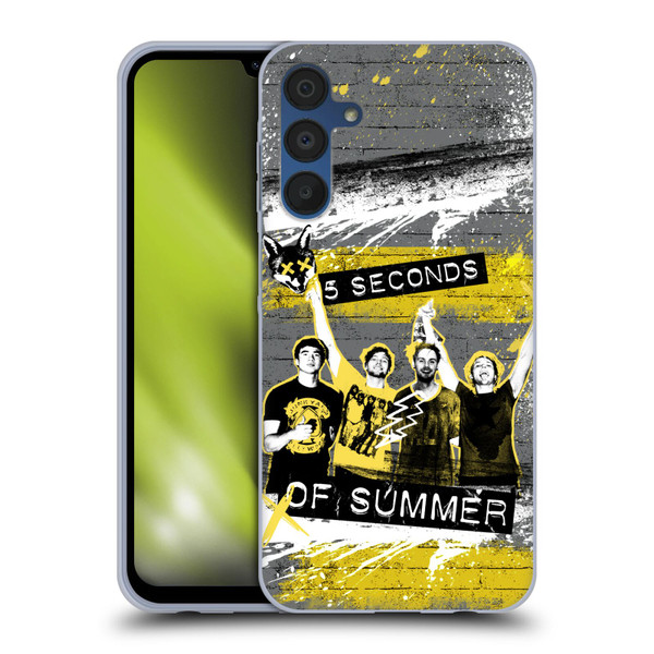 5 Seconds of Summer Posters Splatter Soft Gel Case for Samsung Galaxy A15