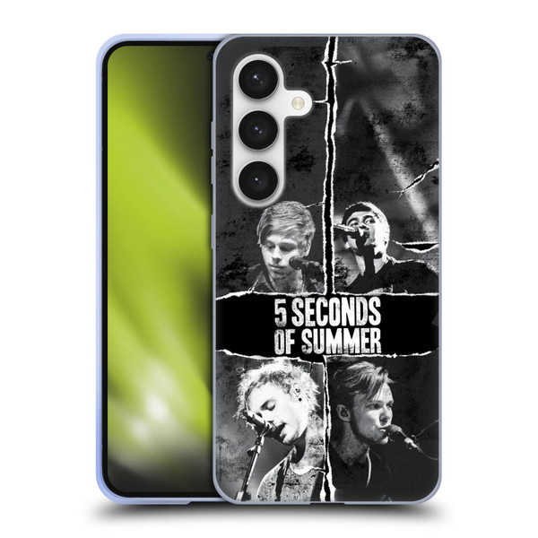 5 Seconds of Summer Posters Torn Papers 2 Soft Gel Case for Samsung Galaxy S24 5G
