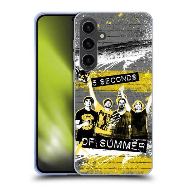 5 Seconds of Summer Posters Splatter Soft Gel Case for Samsung Galaxy S24+ 5G