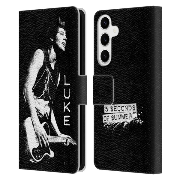 5 Seconds of Summer Solos BW Luke Leather Book Wallet Case Cover For Samsung Galaxy S24+ 5G