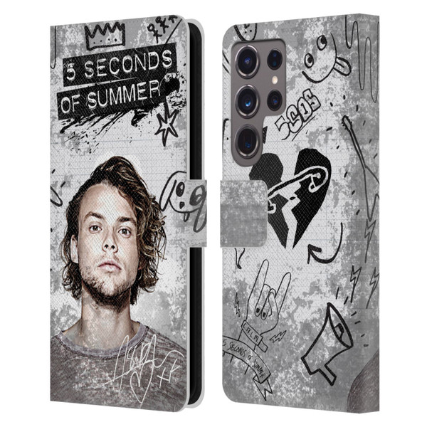 5 Seconds of Summer Solos Vandal Ashton Leather Book Wallet Case Cover For Samsung Galaxy S24 Ultra 5G