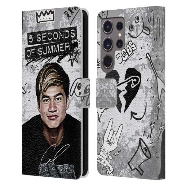 5 Seconds of Summer Solos Vandal Calum Leather Book Wallet Case Cover For Samsung Galaxy S24 Ultra 5G