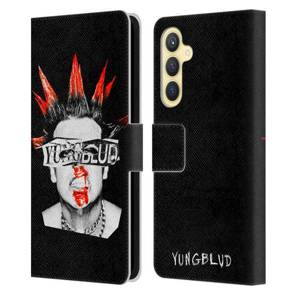 Yungblud Graphics Face Leather Book Wallet Case Cover For Samsung Galaxy S23 FE 5G