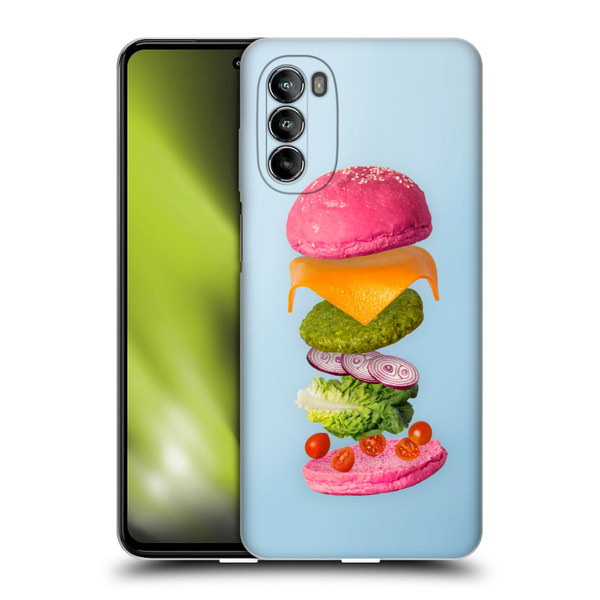 Pepino De Mar Foods Burger 2 Soft Gel Case for Motorola Moto G82 5G