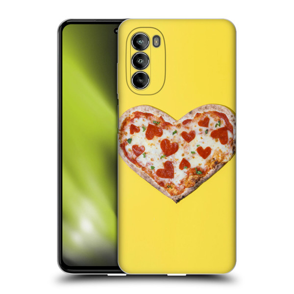 Pepino De Mar Foods Heart Pizza Soft Gel Case for Motorola Moto G82 5G