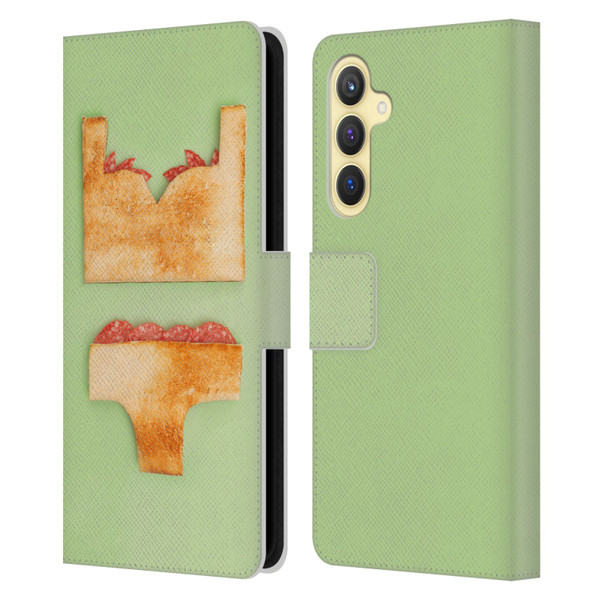 Pepino De Mar Foods Sandwich Leather Book Wallet Case Cover For Samsung Galaxy S23 FE 5G