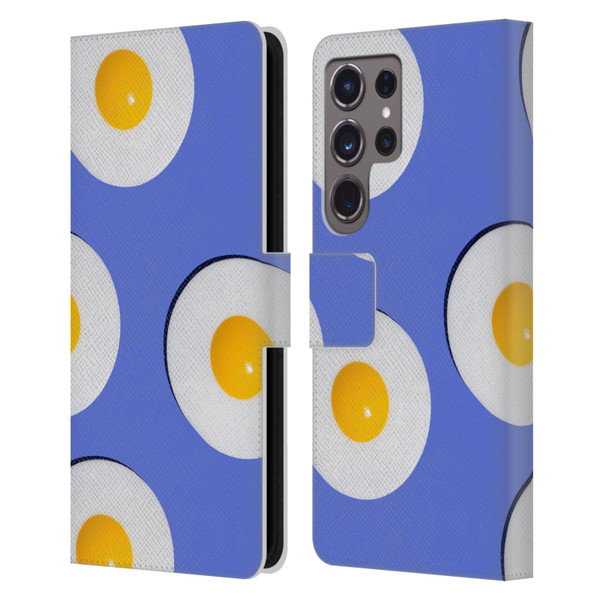 Pepino De Mar Patterns 2 Egg Leather Book Wallet Case Cover For Samsung Galaxy S24 Ultra 5G