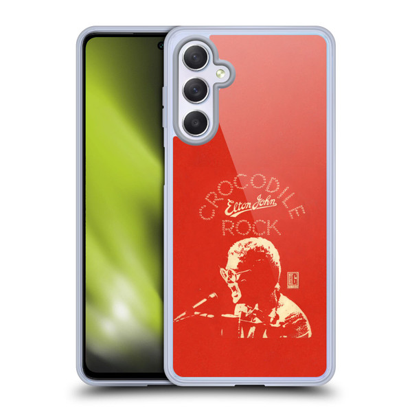 Elton John Artwork Crocodile Rock Single Soft Gel Case for Samsung Galaxy M54 5G