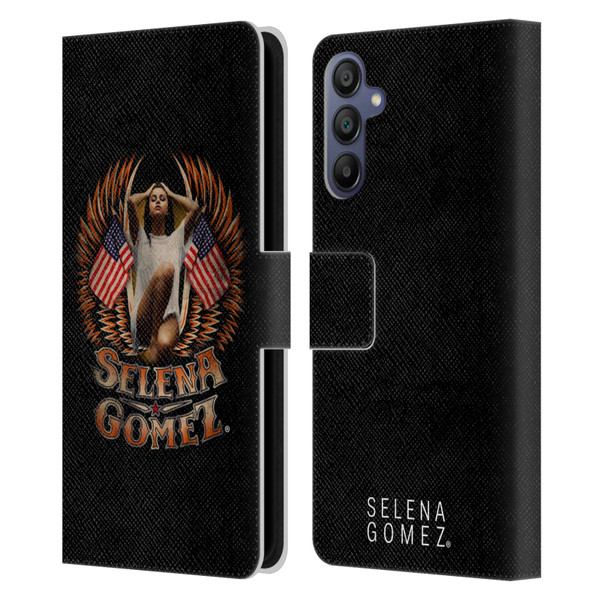 Selena Gomez Revival Biker Fashion Leather Book Wallet Case Cover For Samsung Galaxy A15