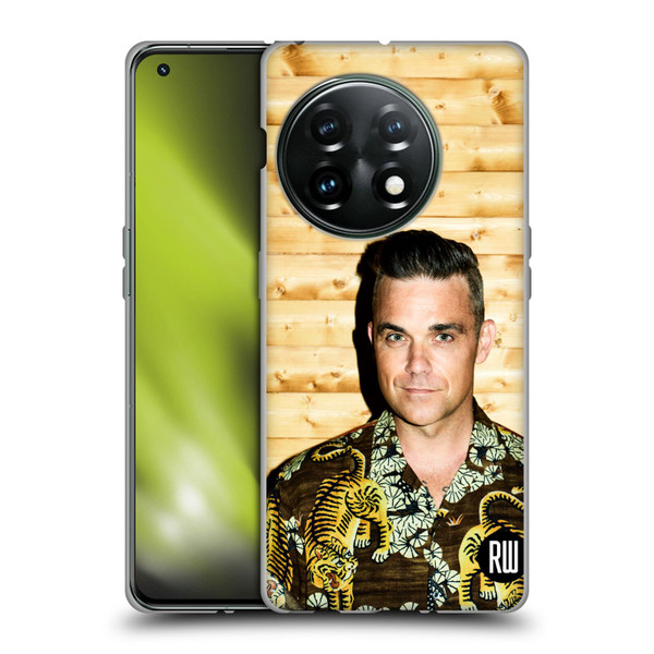 Robbie Williams Calendar Tiger Print Shirt Soft Gel Case for OnePlus 11 5G