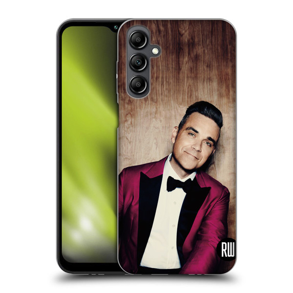 Robbie Williams Calendar Magenta Tux Soft Gel Case for Samsung Galaxy M14 5G