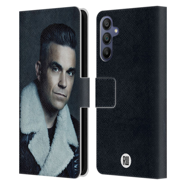 Robbie Williams Calendar Leather Jacket Leather Book Wallet Case Cover For Samsung Galaxy A15