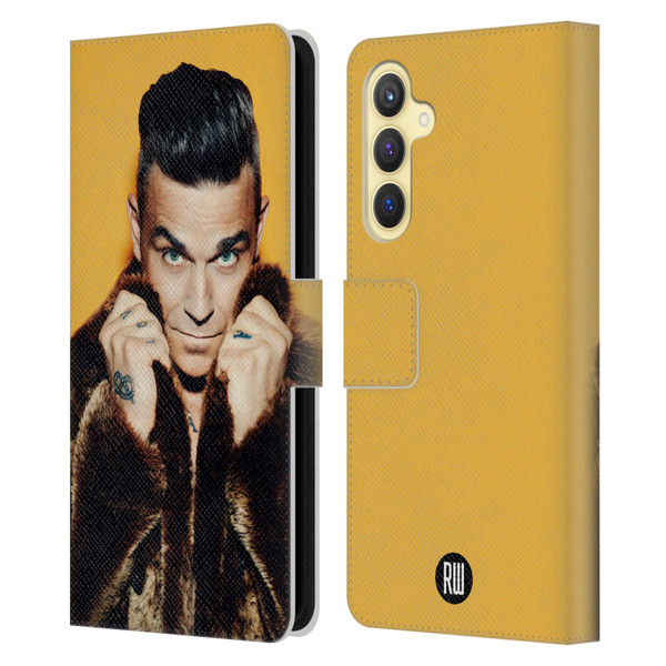 Robbie Williams Calendar Fur Coat Leather Book Wallet Case Cover For Samsung Galaxy S23 FE 5G