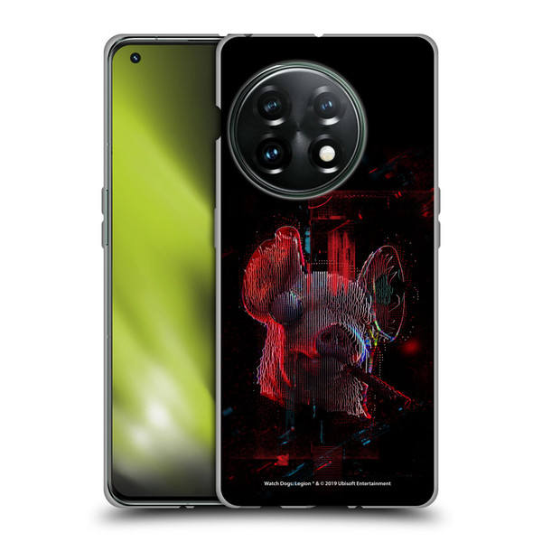 Watch Dogs Legion Key Art Pig Head Glitch Soft Gel Case for OnePlus 11 5G