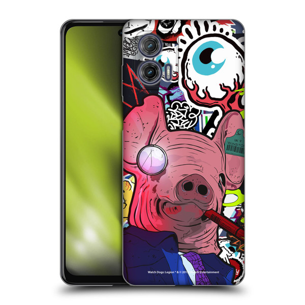 Watch Dogs Legion Street Art Winston Stickerbomb Soft Gel Case for Motorola Moto G73 5G