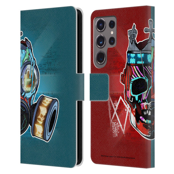 Watch Dogs Legion Street Art Flag Leather Book Wallet Case Cover For Samsung Galaxy S24 Ultra 5G