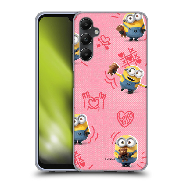 Minions Rise of Gru(2021) Valentines 2021 Bob Pattern Soft Gel Case for Samsung Galaxy A05s
