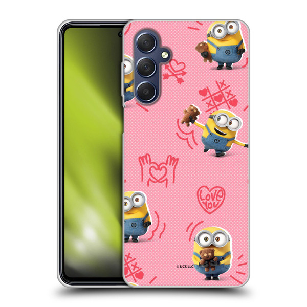 Minions Rise of Gru(2021) Valentines 2021 Bob Pattern Soft Gel Case for Samsung Galaxy M54 5G