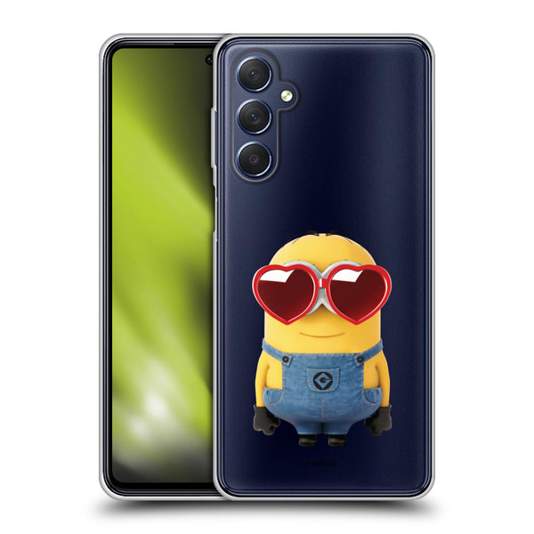 Minions Rise of Gru(2021) Valentines 2021 Heart Glasses Soft Gel Case for Samsung Galaxy M54 5G