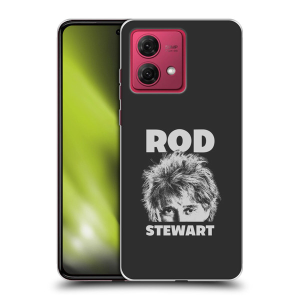 Rod Stewart Art Black And White Soft Gel Case for Motorola Moto G84 5G
