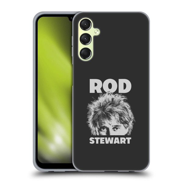 Rod Stewart Art Black And White Soft Gel Case for Samsung Galaxy A24 4G / Galaxy M34 5G