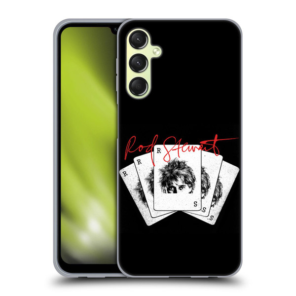 Rod Stewart Art Poker Hand Soft Gel Case for Samsung Galaxy A24 4G / Galaxy M34 5G