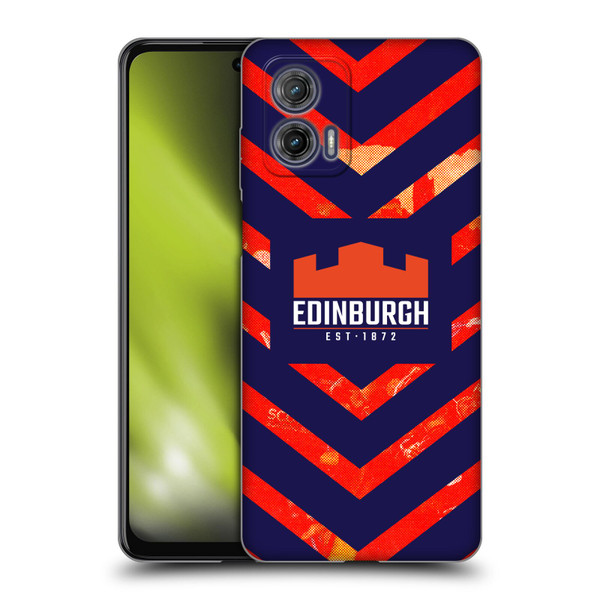 Edinburgh Rugby Graphic Art Orange Pattern Soft Gel Case for Motorola Moto G73 5G