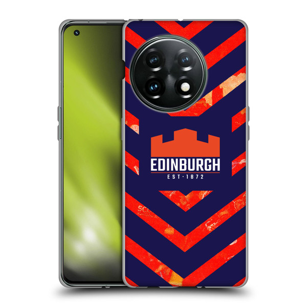 Edinburgh Rugby Graphic Art Orange Pattern Soft Gel Case for OnePlus 11 5G