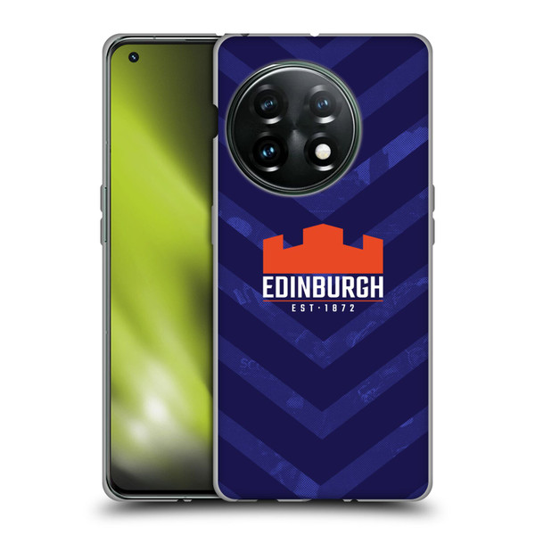 Edinburgh Rugby Graphic Art Blue Pattern Soft Gel Case for OnePlus 11 5G