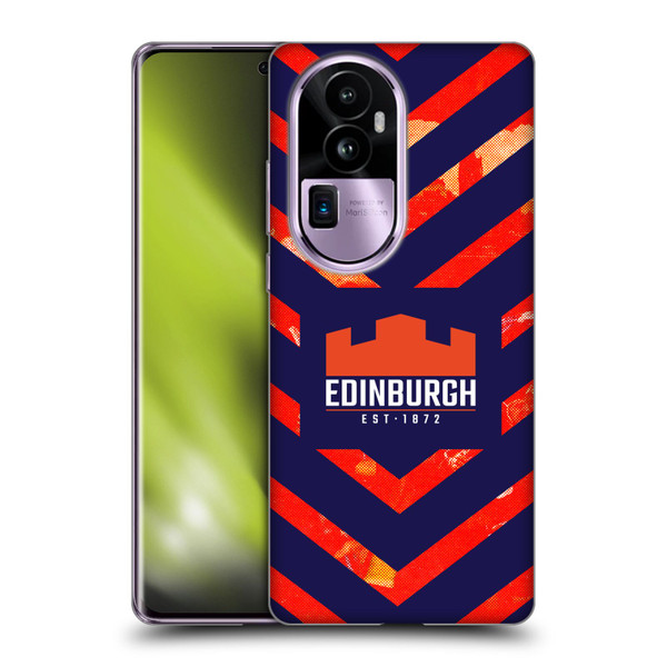 Edinburgh Rugby Graphic Art Orange Pattern Soft Gel Case for OPPO Reno10 Pro+