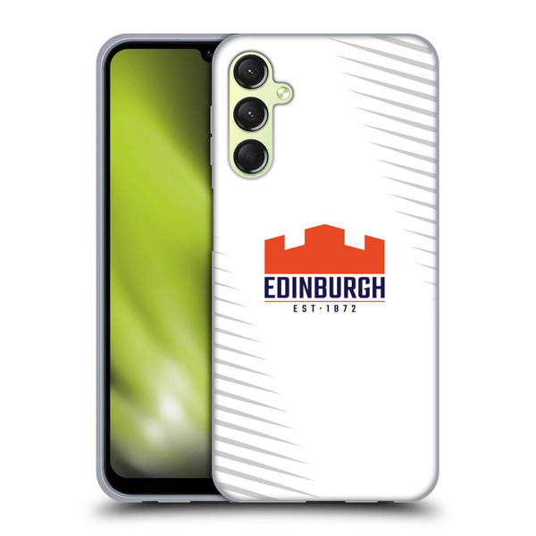 Edinburgh Rugby Graphic Art White Logo Soft Gel Case for Samsung Galaxy A24 4G / Galaxy M34 5G
