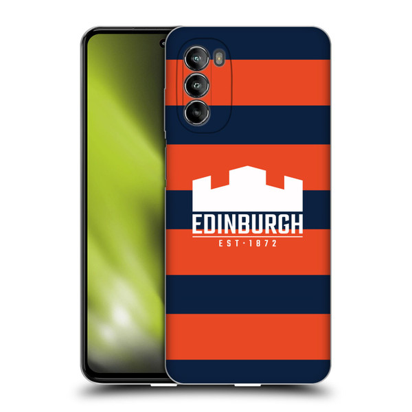 Edinburgh Rugby Graphics Stripes Soft Gel Case for Motorola Moto G82 5G