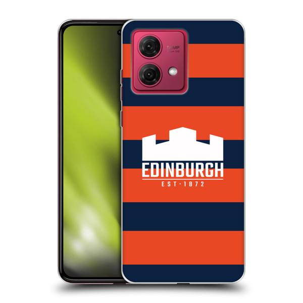 Edinburgh Rugby Graphics Stripes Soft Gel Case for Motorola Moto G84 5G