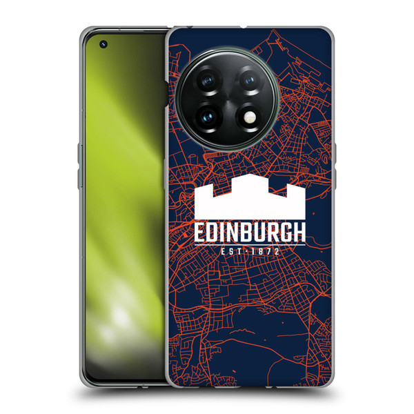 Edinburgh Rugby Graphics Map Soft Gel Case for OnePlus 11 5G