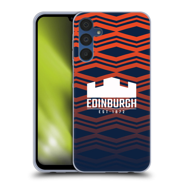 Edinburgh Rugby Graphics Pattern Gradient Soft Gel Case for Samsung Galaxy A15