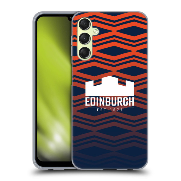 Edinburgh Rugby Graphics Pattern Gradient Soft Gel Case for Samsung Galaxy A24 4G / Galaxy M34 5G